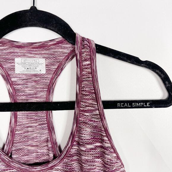 Athleta Small S Purple Spacedye Fastest Track Racerback Tank Top Seamless Scoop - Picture 7 of 10